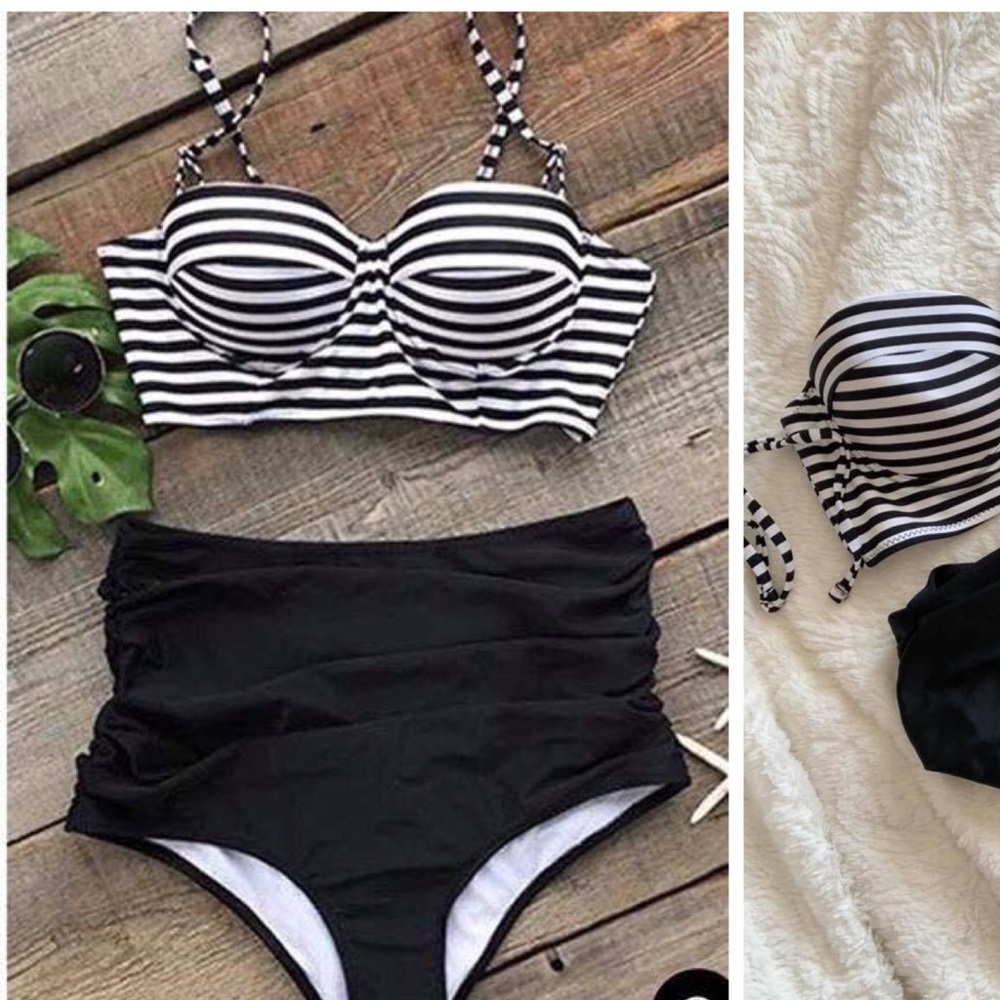 CupShe high waisted bikini~euc~med